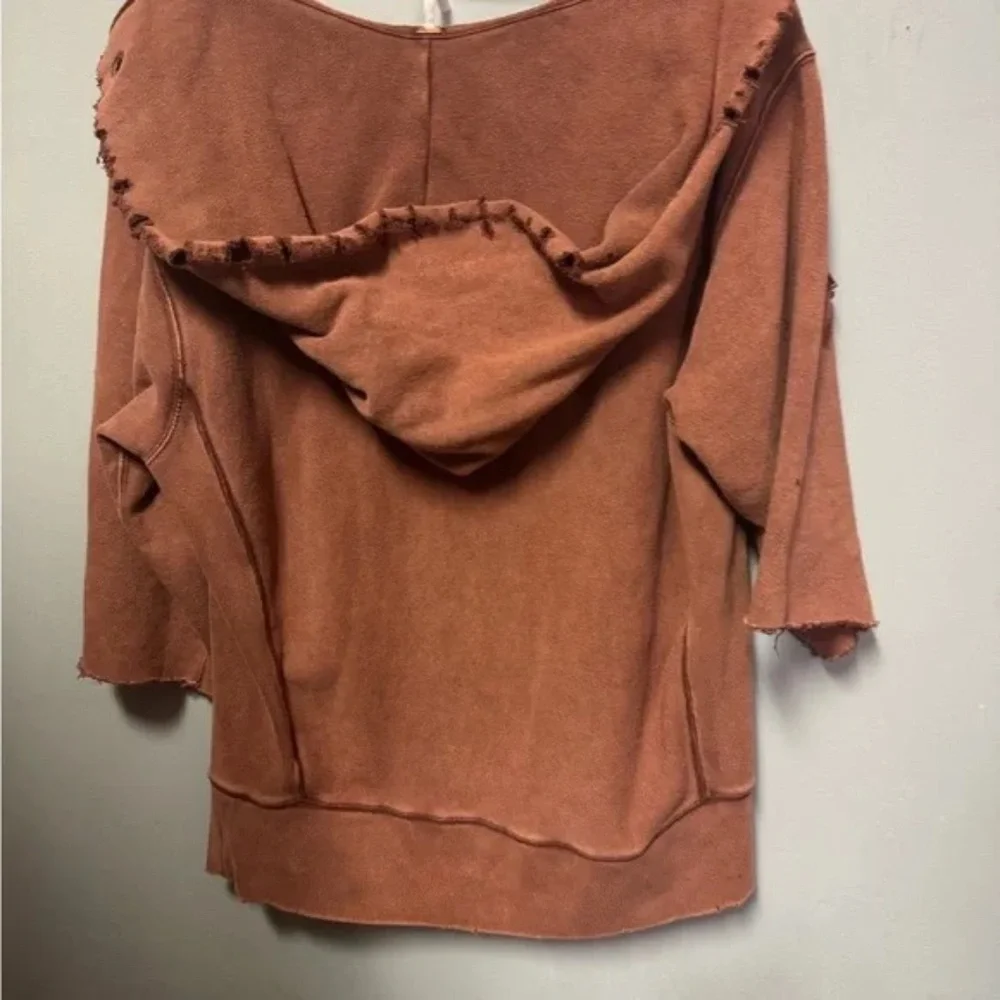 Free People West Track Hoodie Size SM in Brown Small Retail $98 - Picture 3 of 9